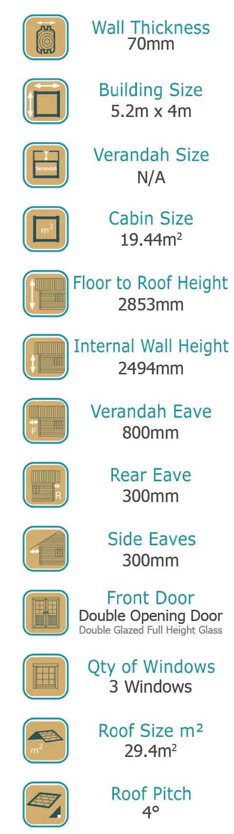 WO-Eden---Website-Side-Specs_01 Cabin Life Garden Escape 10m² Specs